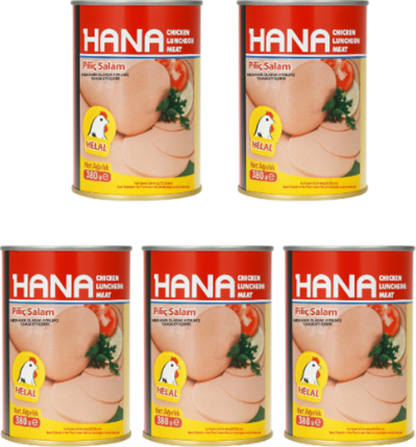 Hana Konserve Piliç Salam 380 g x5 Adet - Image 1