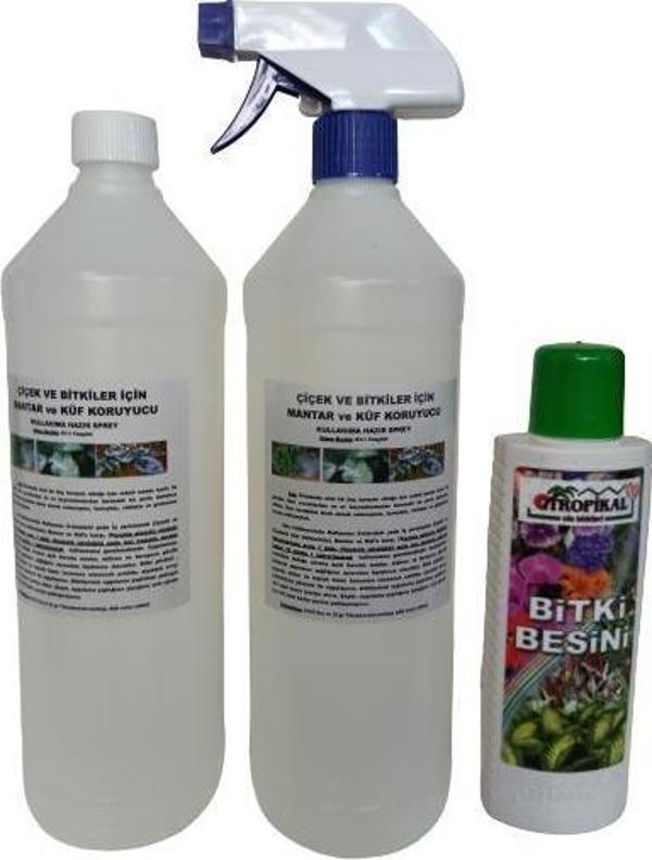  Çiçek ve Bitkiler için Mantar ve Küf Koruyucu 2 Adet 1000 ml + Bitki Besini Hediyeli - Image 1