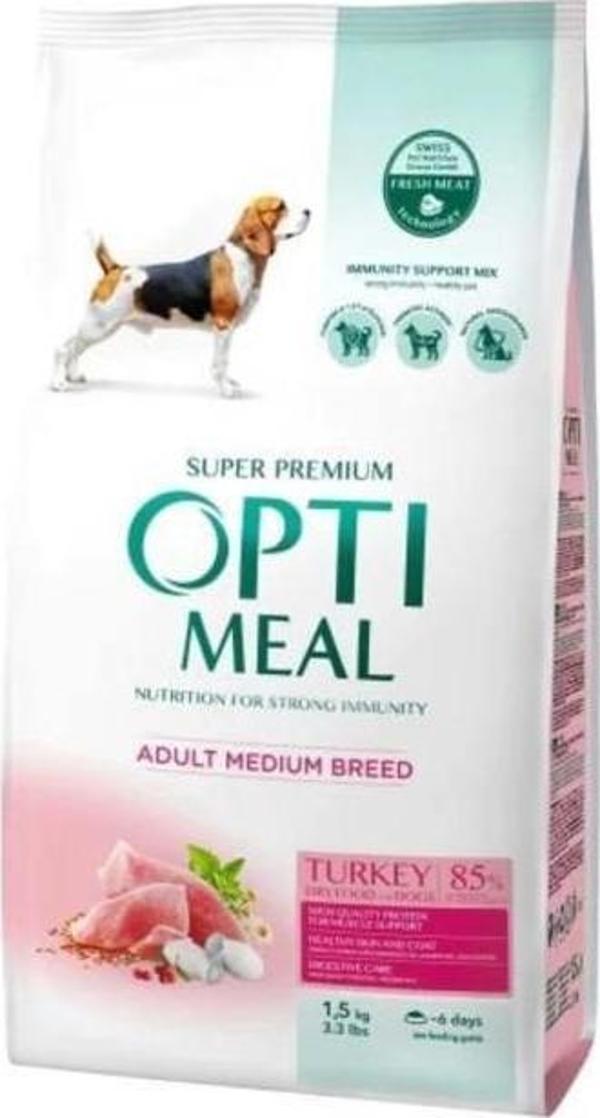 OptiMeal Hindi Etli Orta Irk Yetişkin Köpek Maması 1,5 Kg - Image 1