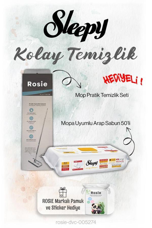 Sleepy 50'li Arap Sabun Mopa uyumlu ve Mop Seti, Rosie Hediyeli - Image 1