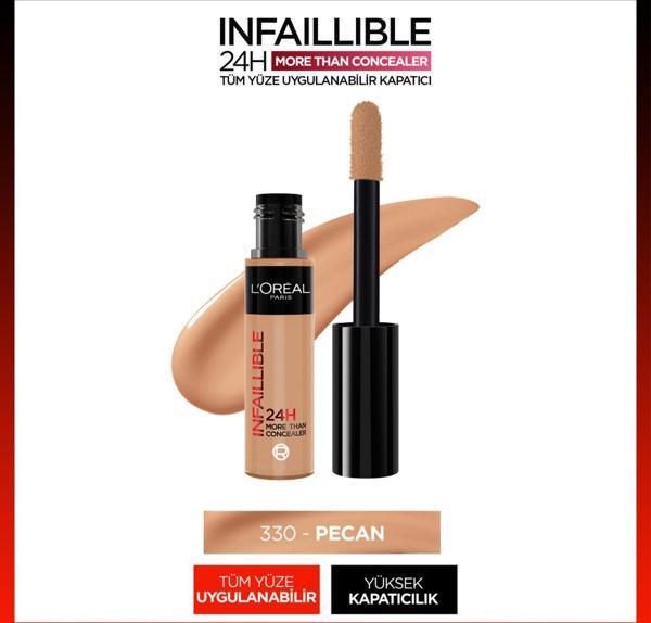 L'Oréal Paris Infaillible 24H Tüm Yüze Uygulanabilir Kapatıcı - 330 Pecan - Image 1