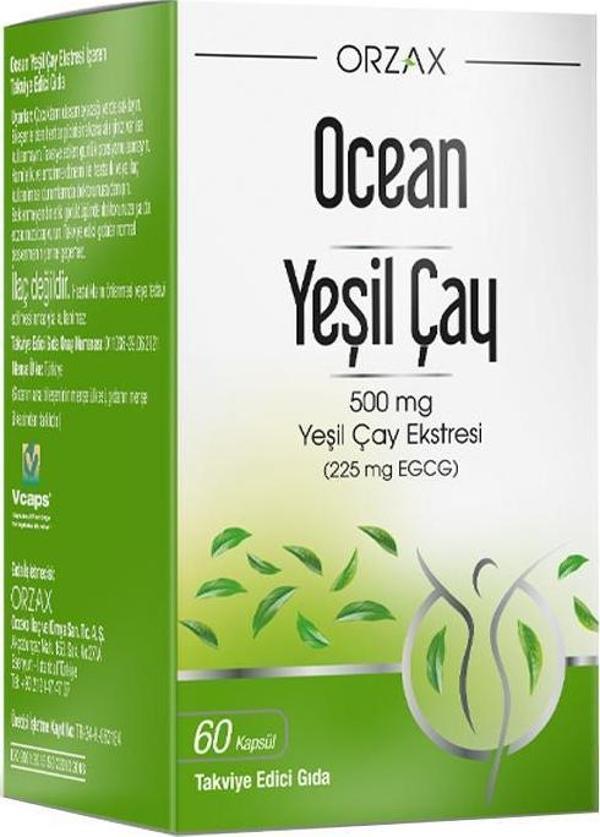 Ocean Green Tea 500 mg 60 Kapsül - Image 1