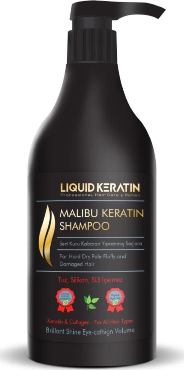 Kuru Mat Sert Saçlara Malibu Keratin Şampuanı (500ML) Tuzsuz Sulfatsız - Image 1
