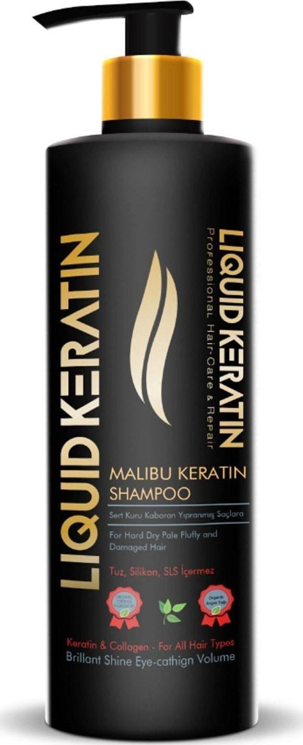 Kuru Mat Sert Kabaran Saçlara - Tuzsuz Malibu Keratin Şampuanı (350ML) - Image 1