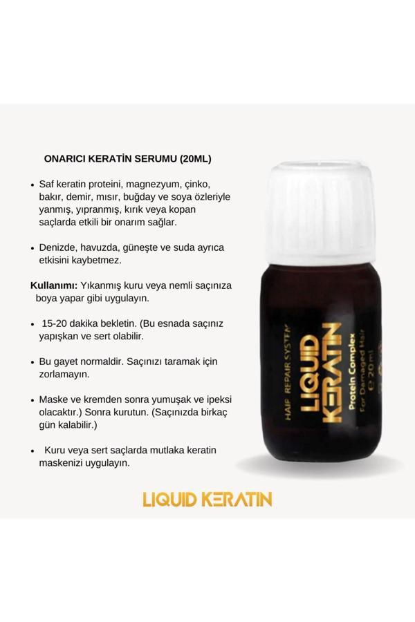 Çift Etkili Saç Botoksu No 2 - (Onarım + Bakım) Keratin Seti - Yanan Yıpranan Kabaran Saçlara  - Image 1