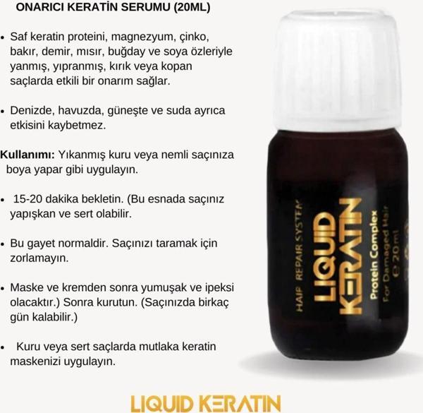 Çift Etkili Saç Botoksu No 2 - (Onarım + Bakım) Keratin Seti - Yanan Yıpranan Kabaran Saçlara  - Image 1