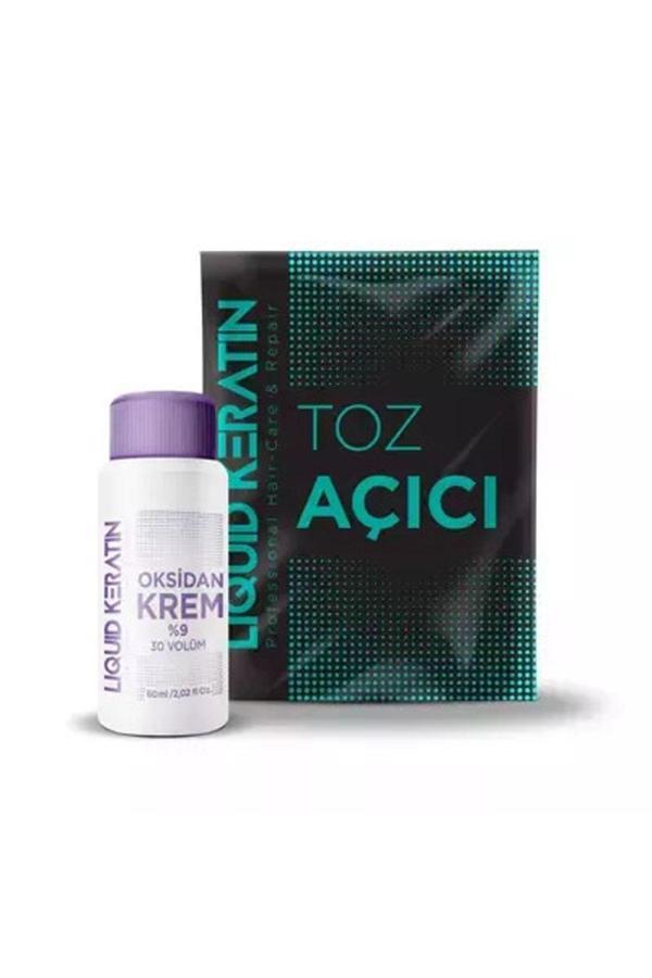 Keratinli Gri Toz Açıcı Oksidan Krem - Saç Rengi Boya Açıcı Set (30GR 60ML) - Image 1