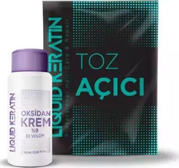 Keratinli Gri Toz Açıcı Oksidan Krem - Saç Rengi Boya Açıcı Set (30GR 60ML) - Image 1