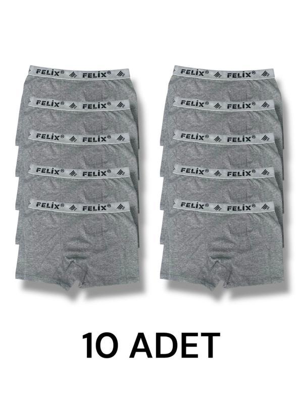 Pamuklu Likralı Erkek Boxer 10'lu Paket - Image 1