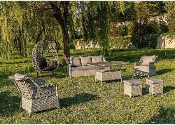 Rattani Lupa Eslem Rattan Bahçe Mobilyası 3+1+1 Puf Ve Salıncak Dahil" Masalı Garantili - Image 1