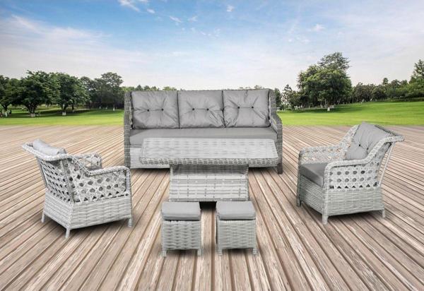 Rattani Sirius 3'Lü Bahçe Ve Balkon Takımı Açık Gri - Image 1