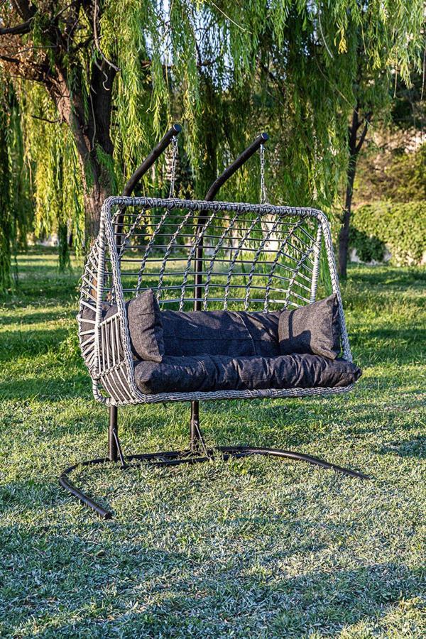Rattani Legend Çift Kişilik Salıncak, Rattan, Gri - Image 1