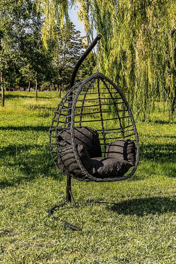 Rattani Eylül Tek Kişilik Salıncak Rattan, Antrasit - Image 1
