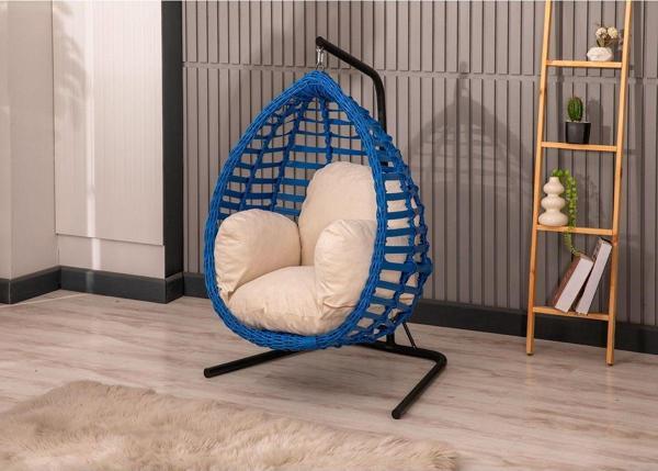 Rattani Armoni Tek Kişilik Çocuk Salıncak, Mavi, Rattan - Image 1