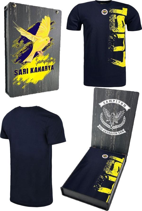 Fenerbahçe Orijinal Lisanslı Tribün 1907 Erkek T-Shirt Hediyelik Ahşap Kutulu - Image 1