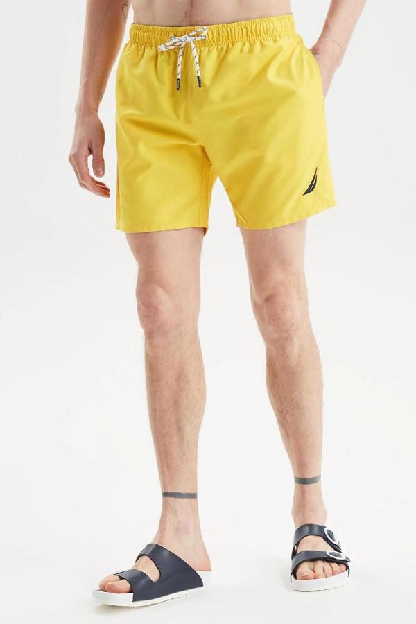 Nautica Erkek Standrat Fit Şort Mayo Sarı - Image 1