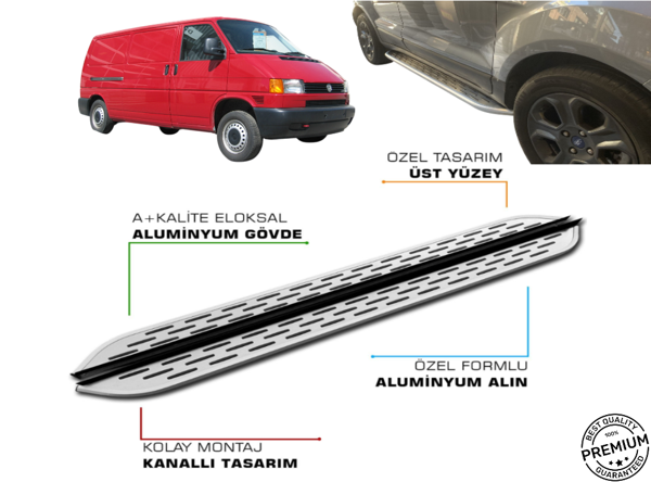 T4 TRANSPORTER UZUN ŞASE  ARACA ÖZEL PRV1 YAN BASAMAK 1995 1996 1997 1998 1999 2000 2001 2002 2003 - Image 1