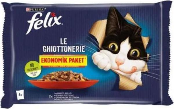 Felix Sığır Etli Kedi Konservesi 85 Gr x 4'lü - Image 1