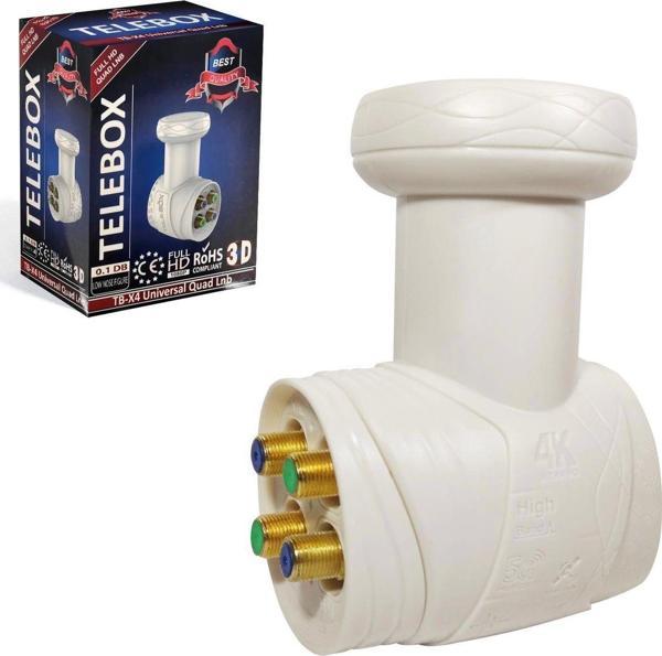 Telebox Lnb Dörtlü (Quad) Gold 0.1Db 3D 4K Tb-X4 - Image 1