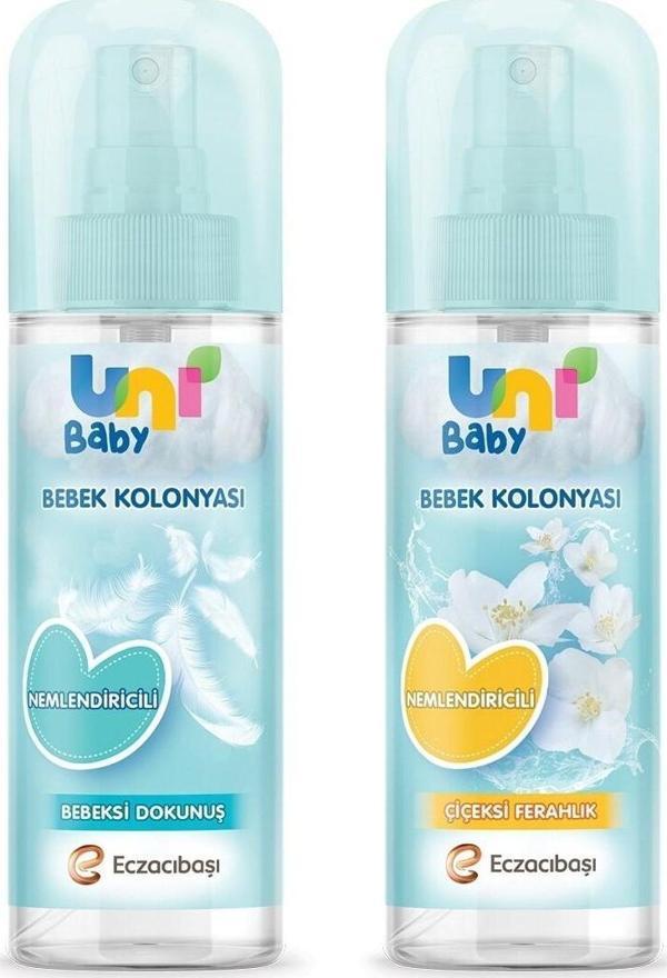 Uni Baby Bebek Kolonyası Çiçeksi Ferahlık 150 ml + Bebek Kolonyası Bebeksi Dokunuş 150 ml - Image 1