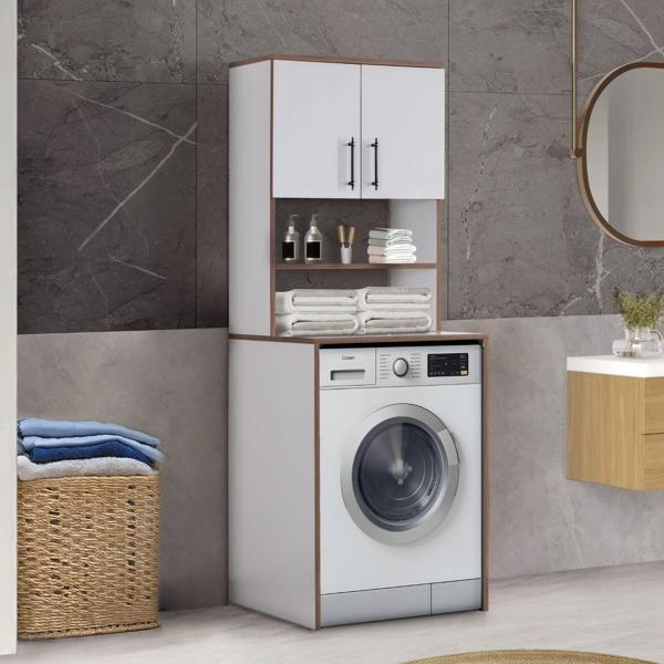 Blesk Çamaşır Makinesi Üstü Banyo Düzenleyici Dolap, Çok Amaçlı Dolap - Image 1
