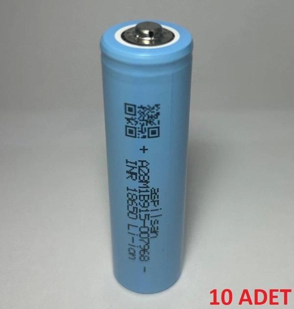 Aspilsan Başlı 18650 Li-Ion Pil 3.7V 2900mAh INR18650A28 - 10 Adet - Image 1