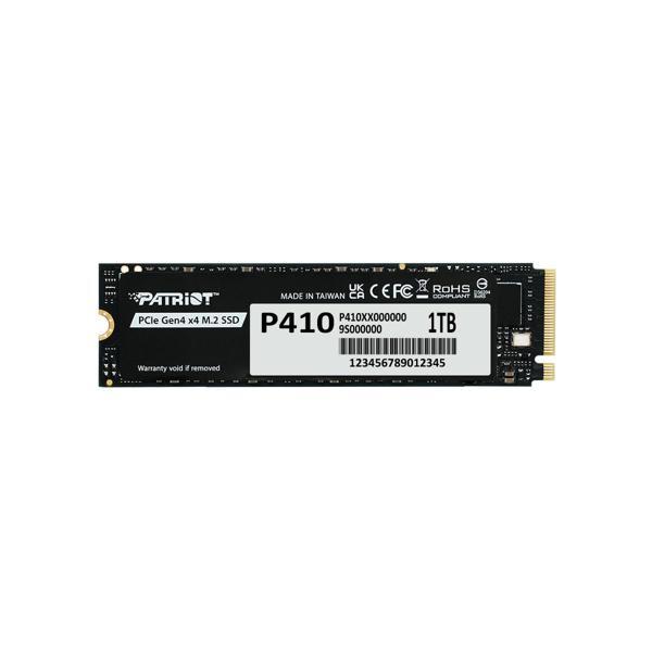 Patriot P410 PCIe Gen4 x4 (NVMe 1.4) M.2 2280 SSD R/5000 W/4500 [1TB] (P410P1TBM28H) - Image 1