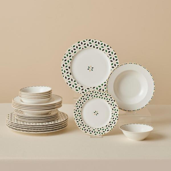 Karaca Forever Bone Almond Tropez 24 Parça 6 Kişilik Yemek Takımı - Image 1