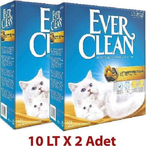 Ever Clean LitterFree  Yapışmayan Kedi Kumu 10 Lt X 2 Adet - Image 1