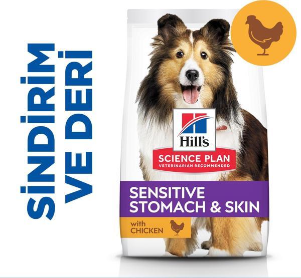 Hill's Sensitive Skin & Stomach Yetişkin Orta Irk Tavuklu Köpek Maması 14 KG - Image 1