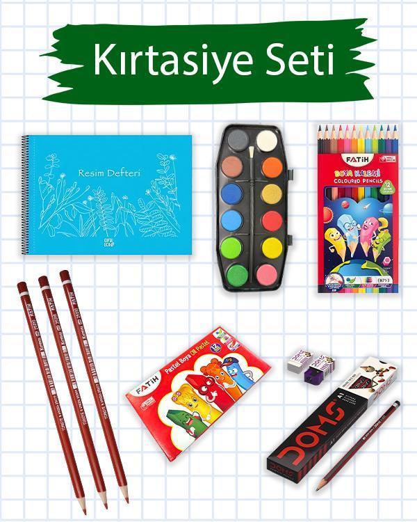 Temel Resim Defterli Okul Kırtasiye Seti 6 - Image 1