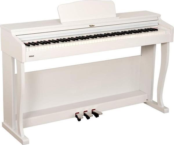 Valler PM40 Tuş Hassasiyetli USB Bağlantılı Dijital Piyano Beyaz - Image 1