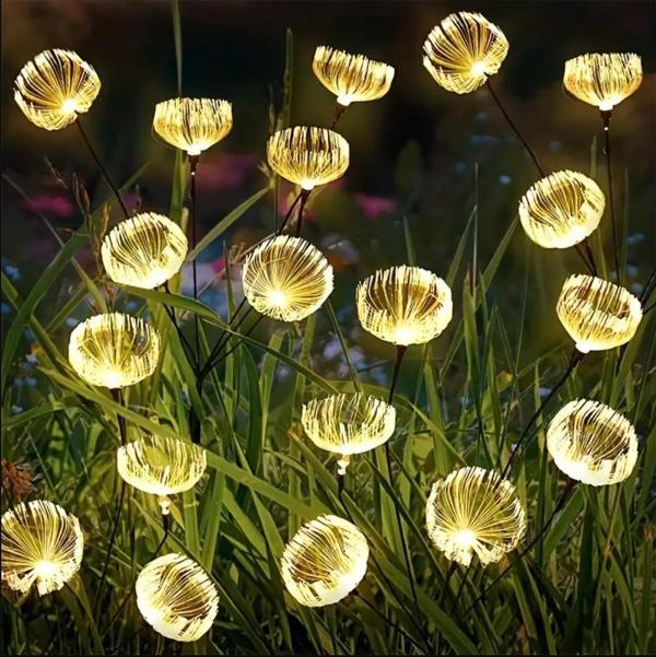 SOLAR 6 TOP LED SARI RENK DENİZ ANASI LED BAHÇE AYDINLATMA SOLAR BAHÇE SÜSÜ SGE1004 - Image 1