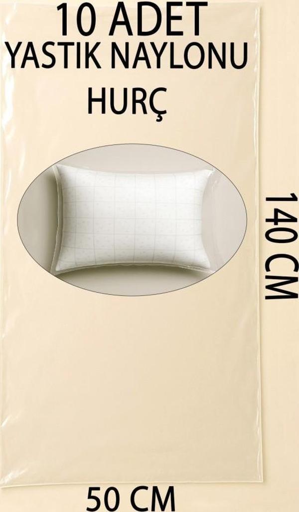 10 Adet 140cm×50cm Şeffaf Naylon Taşınma Saklama Yastık Naylonu Torbası Hurç - Image 1