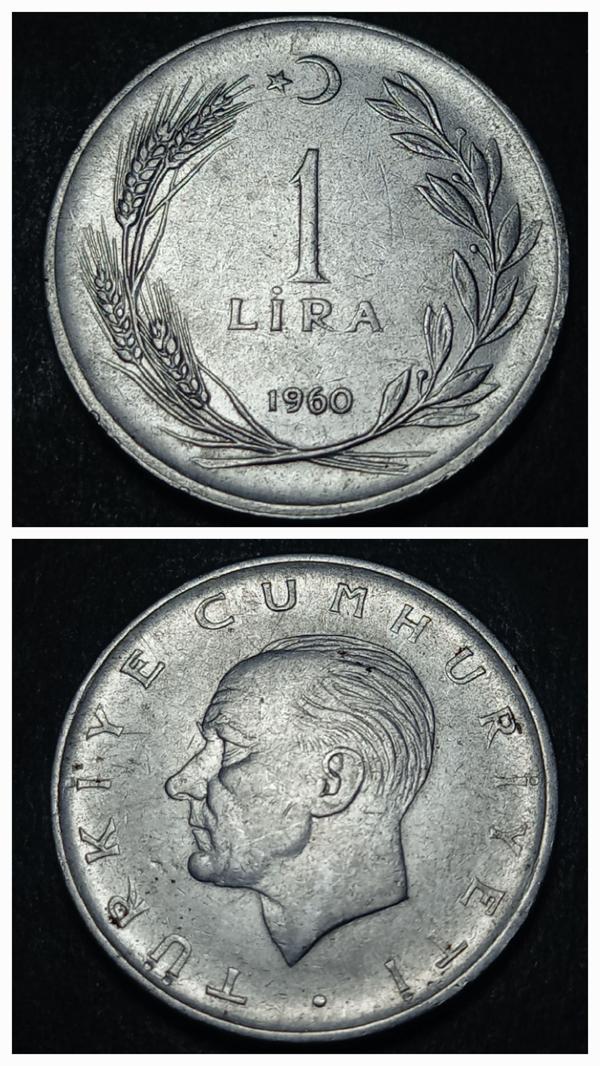 Escoines 39963689910294e25f 1960 1lira ççt+ Acmonital52 para - Image 1