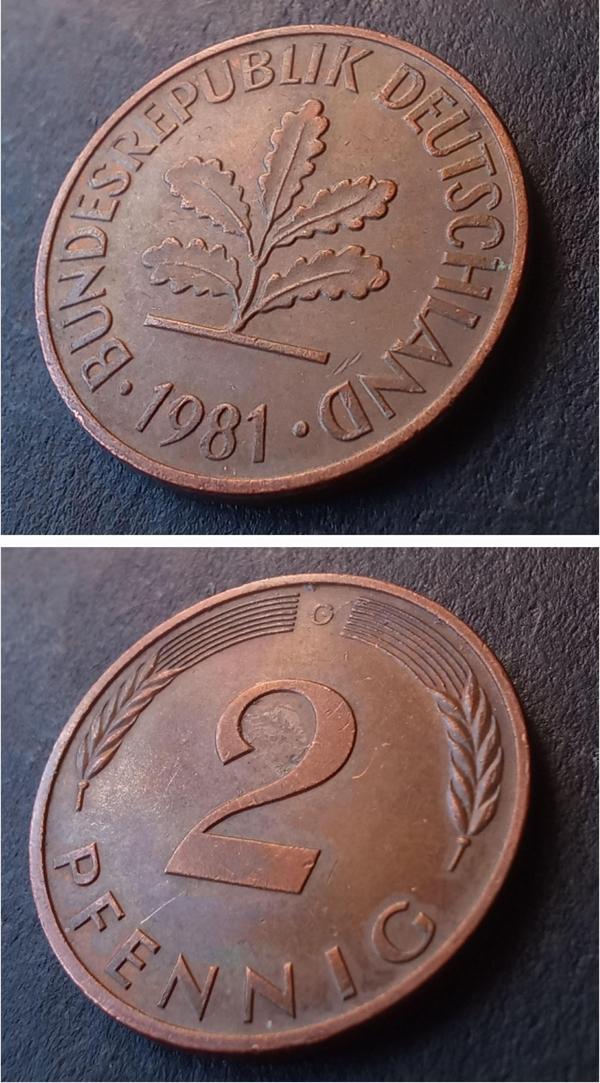 Escoines 39963689a6882b8a9f 1982 G Almanya 2 Pfennig ÇÇT+ para - Image 1