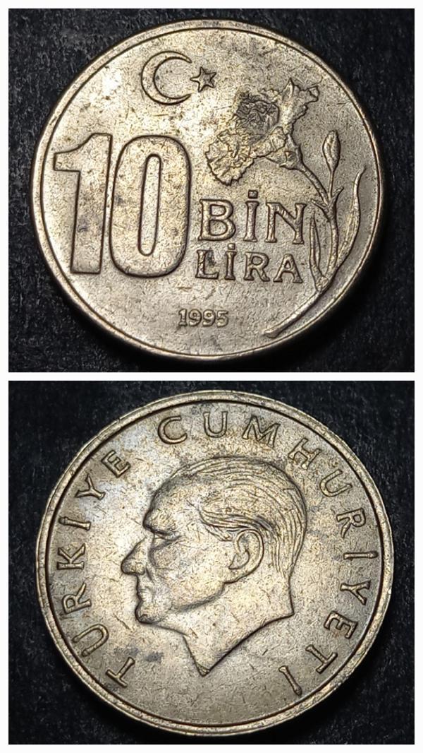 Escoines 39963689903ac07bf4 1995 10bin lira temiz para - Image 1