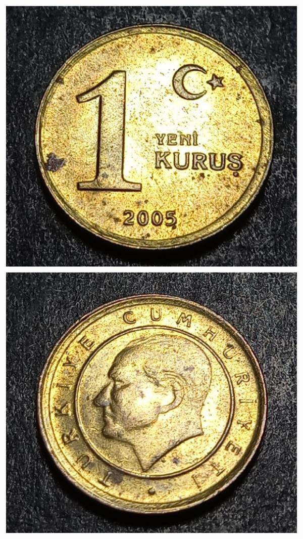 Escoines 3996368991bfde1bc2 2005 1yeni kuruş ççt+para - Image 1