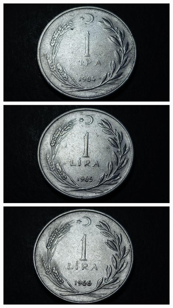 Escoines 3996368992c21596a7 1964, 1965, 1966, Acmonital52 1 Lira para - Image 1