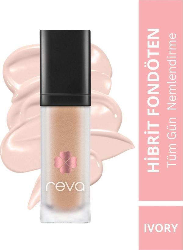 Reva Hibrit Fondöten & Hybrid Foundation Ivory Spf 20 - No: 501 - Vegan & Temiz Içerik Fildişi - Image 1