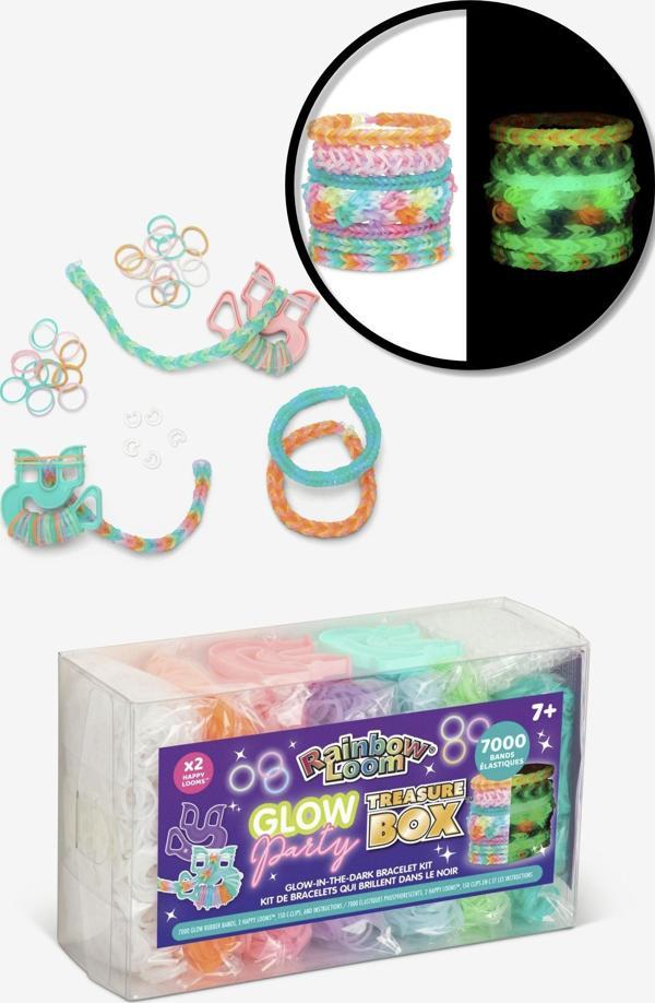 Rainbow Loom 7000 Parça Karanlıkta Parlayan Bileklik Seti - 2 Happy Loom, 150 Klips - Image 1