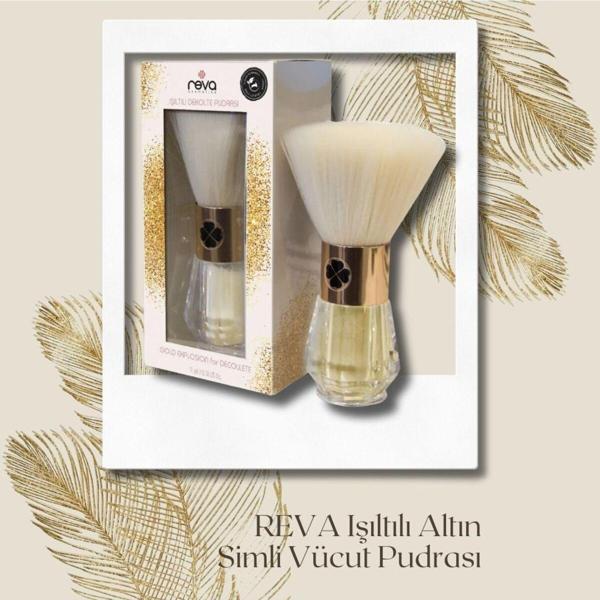Reva Işıltılı Altın Simli Dekolte Vücut Pudrası - Gold Explosion For Decollete - Vegan & Temiz Içerik Altın - Image 1