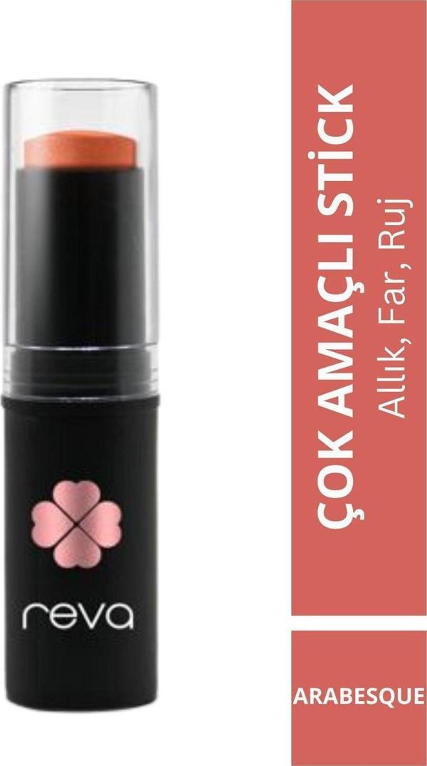 Reva Çok Amaçlı Stick Allık, Far, Dudak Renklendirici & Lip Cheek Eye Tint-Vegan & Temiz Içerikrv113 Sıcak Kahverengi - Image 1