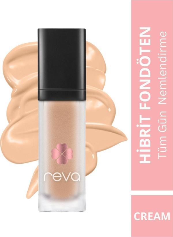 Reva Hibrit Fondöten & Hybrid Foundation Cream Spf 20 - No: 505 - Vegan & Temiz Içerik Krem - Image 1