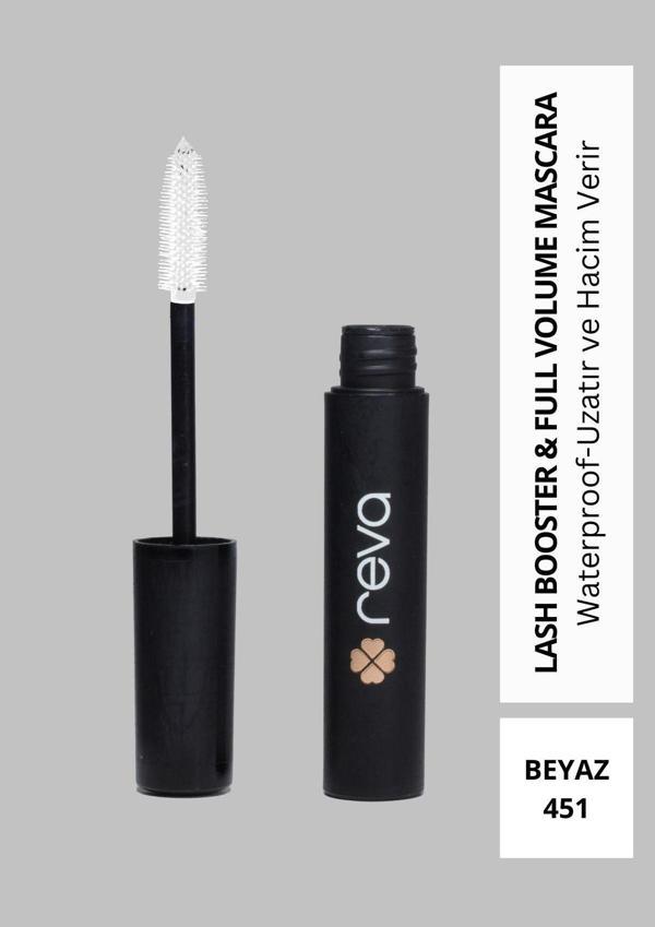 Reva Lash Booster & Full Volume Color Maskara White-Tam Hacim & Uzatan Renkli Maskara Beyaz 451  - Image 1