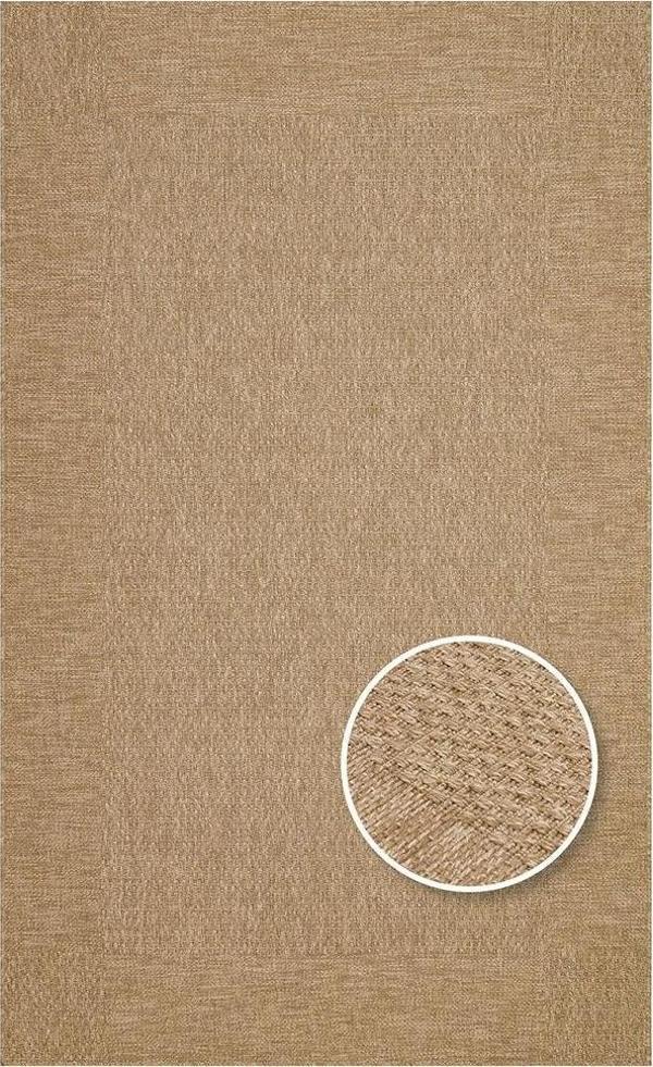 Hoom Rugs Naturel 05 Jüt Görünümlü Suya Dayanıklı Sisal Halı - Image 1