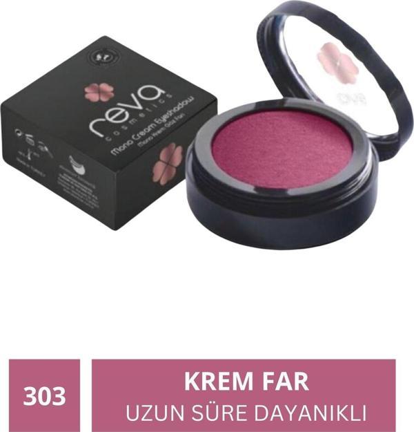 Reva Vegan Krem Göz Farı - No. 303 | Temiz Içerik, Uzun Süre Kalıcı & Mono Cream Eyeshadow Kırmızı Erik - Image 1