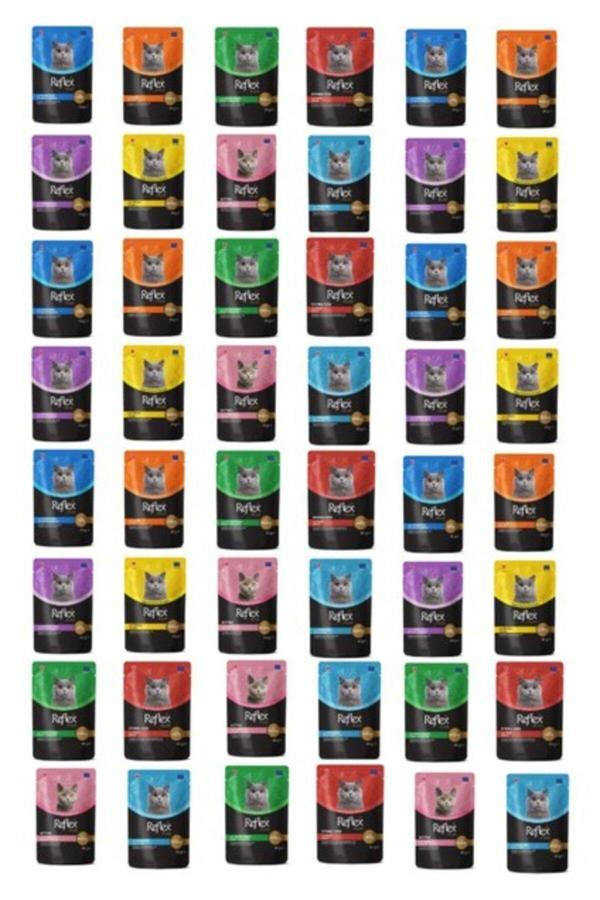 Karışık Soslu Kedi Yaş Maması Kedi Pouch 85 gr - 48 Adet - Image 1