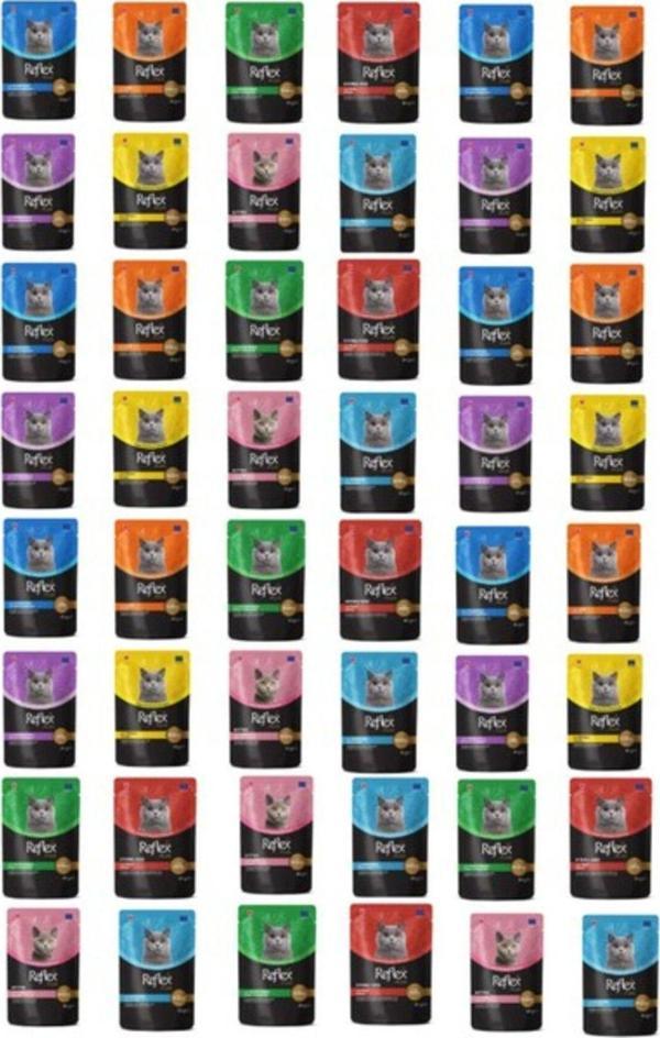 Karışık Soslu Kedi Yaş Maması Kedi Pouch 85 gr - 48 Adet - Image 1