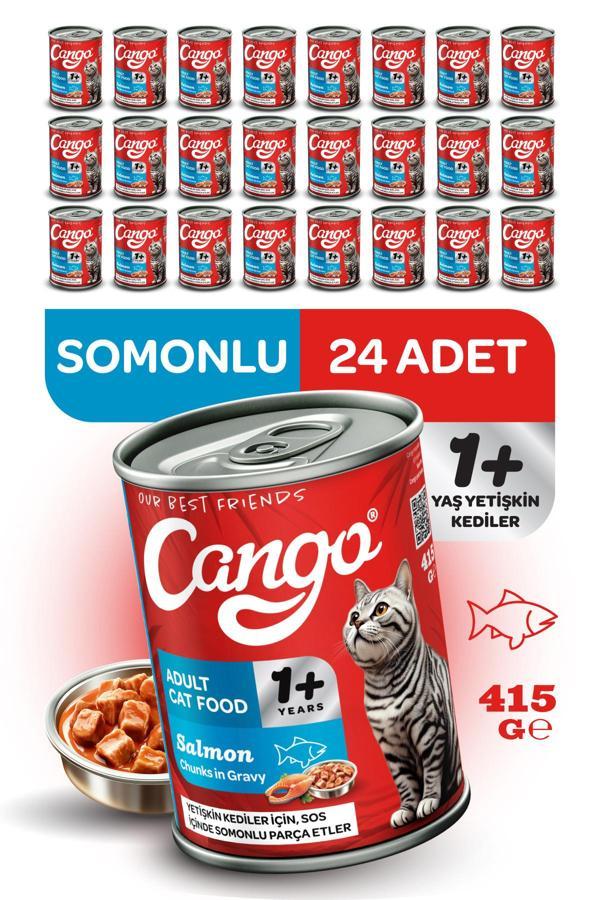 Cango Yetişkin Yaş Kedi Maması Somonlu 415Gr 24Lü - Image 1